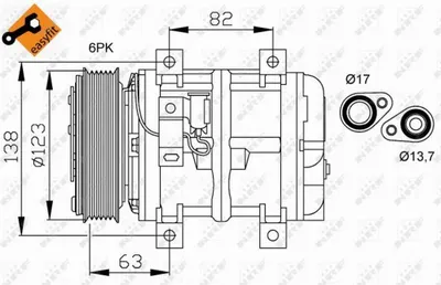 Obrázok produktu pre Kompresor Klimatizácie Volvo C70 1997–2000