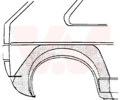 Produktbild von VAN WEZEL Seitenwand Reparaturblech für VW GOLF I Cabriolet (155) GOLF I (17)