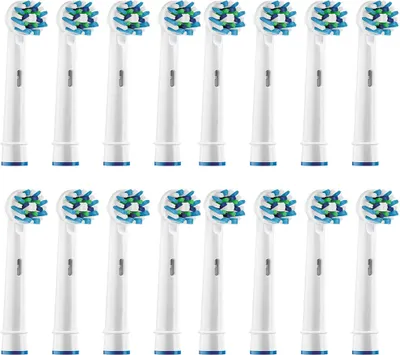 Productafbeelding van Vervangingsborstels, compatibel met Oral-B Cross Action, 12 stuks, opzetstuk voor elektrische tandenborstel