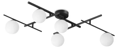 Produktbild von Zeitgenössische Deckenleuchte Atlas Metall Schwarz 5 Lichter G9 4W 3000K Ip20