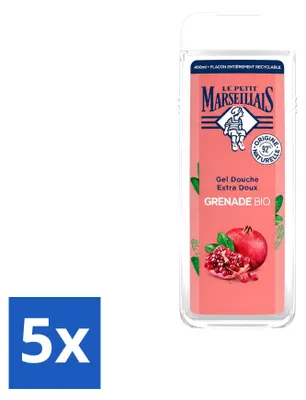 Produktbild von 5 x Le Petit Marseillais Bio Granatapfel Duschgel - 400 ml - Vorteilspackung - 5 Stücke