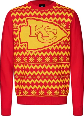 Produktbild von NFL Kansas City Chiefs Ugly Sweater Big Logo 2-Color Christmas Pullover Weihnachten L
