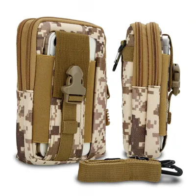 Produktbild von Taktische Handytasche -Molle- EDC-Tasche für Huawei Y6 2019 mit Schultergurt -  Handyhalter Militär Hülle Gürteltasche max. 6.7 Zoll