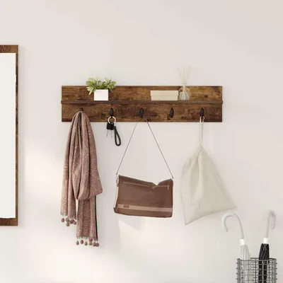 Zdjęcie produktu dla Maison Exclusive – szafka nocna do zawieszenia na ścianie, dąb wędzony, 80 x 10,5 x 18 cm