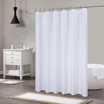 Image de Rideau de douche en polyester avec motif jacquard
