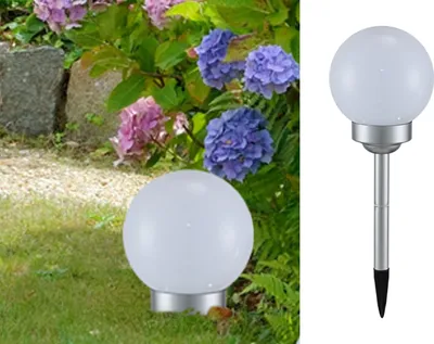 Produktbild von Globo Solarleuchte Kunststoff Silber metallic, 2xLED; 3375