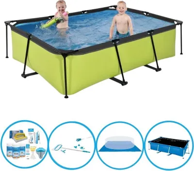 Obrázok produktu pre EXIT bazén Lime - Rámový bazén 220x150x60 cm - + príslušenstvo