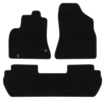 Image de Tapis de sol en moquette pour Citroen Berlingo II 2008-2018 (5 places) – jeu 4 pièces, noirs, sur mesure – Wielganizator BASIC