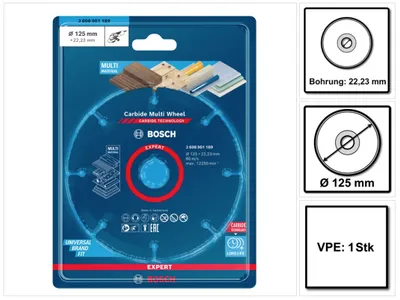 Obrázek produktu pro Bosch 2608901189 Bosch  Carbide Multiwheel 125x22 23mm EXPERT