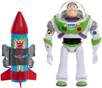 Image de Toy Story Buzz l'éclair parlant avec fusée 26 cm