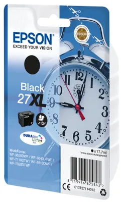 Zdjęcie produktu dla Wkład atramentowy Epson C13T27114012 27XL 1100 stron 17,7 ml czarny
