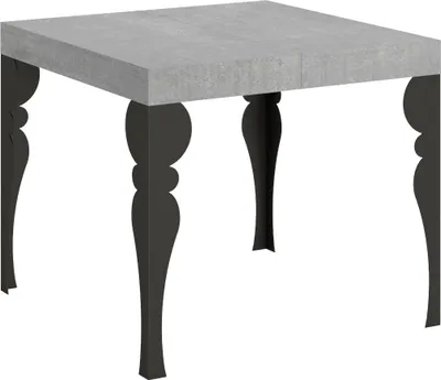 Produktbild von Ausziehbarer Tisch 90x90/246 cm Paxon Cemento Anthrazit Gestell