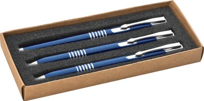 Produktbild von Schreibset / bestehend aus Kugelschreiber, Druckbleistift + Füller / Farbe: blau