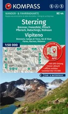 Obrázek produktu pro KOMPASS Wanderkarte 44 Sterzing / Vipiteno 1:50 000