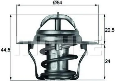 Produktbild von MAHLE Thermostat Kühlmittel 75°C für LAND ROVER Defender SUV (L316) für FORD TRANSIT Bus (V) TRANSIT Kasten (V)