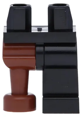 Productafbeelding van LEGO zwarte heupstukken en 1 zwarte linkerbeen (970d09) – nieuw