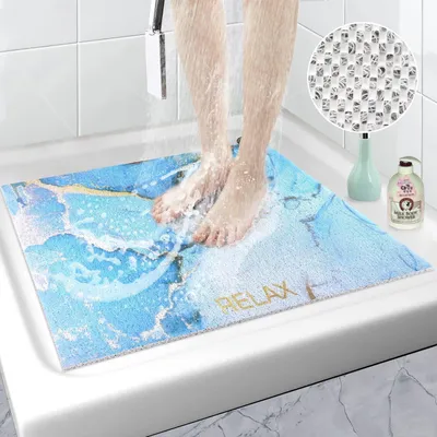Produktbild von Duschmatte rutschfest 60 x 60 cm | Badewannenmatte waschbar | PVC Luffa Antirutschmatte
