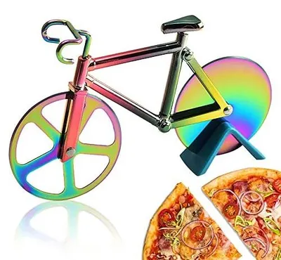 Zdjęcie produktu dla Krajalnica do pizzy rowerowa ze stali nierdzewnej prezent