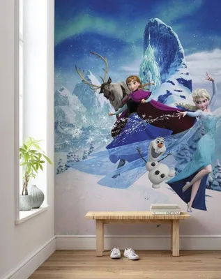 Zdjęcie produktu dla Tapeta flizelinowa Komar "Frozen Elsa's Magic" - rozmiar: 200 x 280 cm (szerokość x wysokość), 4 panele