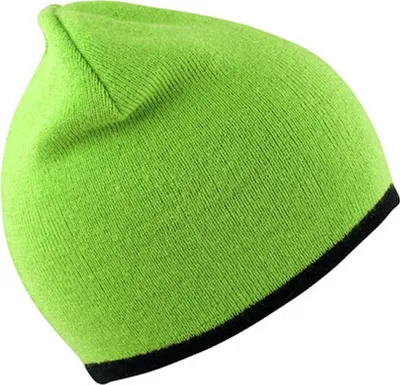 Produktbild von Result Winter Essentials RC046X | Reversible Fashion Fit Hat Wintermütze - Farbe: Lime/Black - Größe: One Size