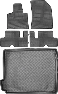 Immagine prodotto di Citroen C4 Grand Picasso II, minivan (2013-2019) - Set: tappetini in gomma + tappetino per il bagagliaio