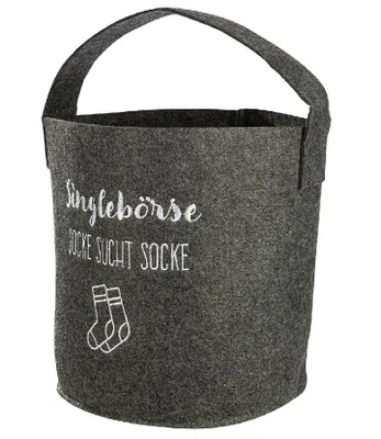 Produktbild von Filz Korb rund „Singlebörse...“ D = 25 cm