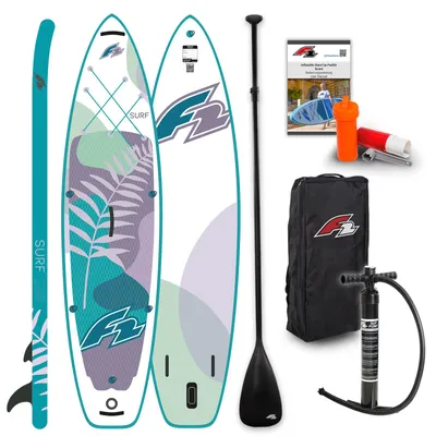 Produktbild von F2 SUP Stand Up Paddle Board Surf Woman V2 Damen 323cm 10,6 Weiß/Türkis