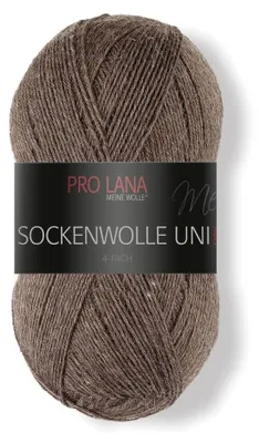 Produktbild von Pro Lana GOLDEN SOCKS 100 g uni 4-fach Sockenwolle 420 m Farbe 411 - schokolade