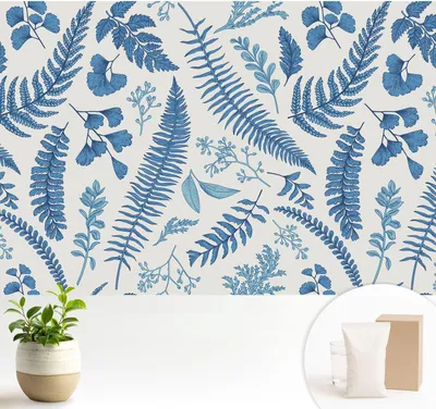 Produktbild von Fototapete  - 104x70 cm - Tapete - Wandtapete - Wandbilder  - Dekofolie - Tapete Folie - Wand - Dekoration - Wohnzimmer - Botanische Muster