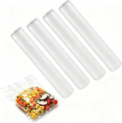 Produktbild von Vakuumfolie 30 cm x 500 cm - 4 Rollen Vakuumbeutel - reißfest - für sous vide Kochen - ShopFlot