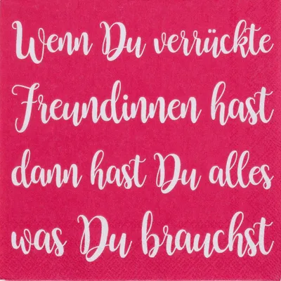 Produktbild von Räder Design Cocktailserviette Wenn Du Verrückte Freundinnen (20-teilig)