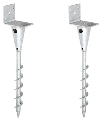 Produktbild von Alberts 2 x L-Pfostenträger für Vierkantholzpfosten, Höhe 470 mm, 95x70x70 mm, feuerverzinkt, zum Einschrauben