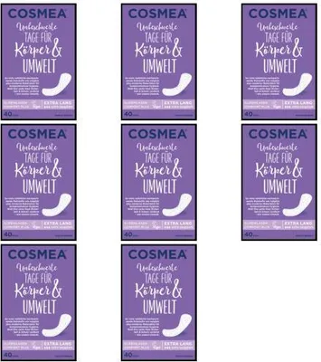 Produktbild von Cosmea Comfort Plus Slipeinlagen extra lang, 8 x 40 Stück