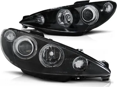 Immagine prodotto di Fari Angel Eyes per Peugeot 206 anno 98-06 nero