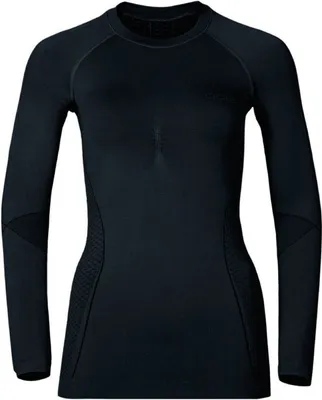 Produktbild von ODLO Shirt l/s crew neck EVOLUTION 60056 black - odlo graphite gr L