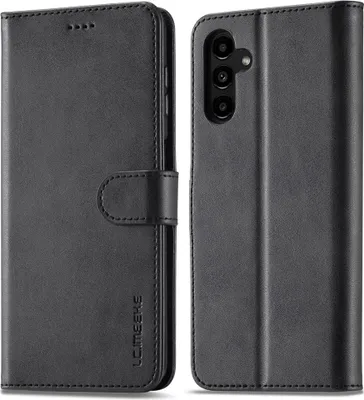 Produktbild von Samsung Galaxy A34 Hülle - LC.IMEEKE Luxus Klapphülle - Schwarz