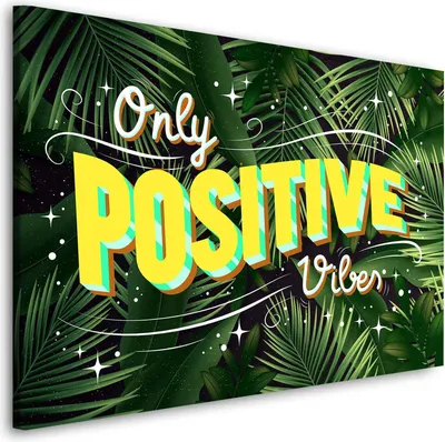 Produktbild von Wandbild Leinwandbild Motivation Positive Vibes Kunstdruck XXL Wanddeko: 150x100x4cm