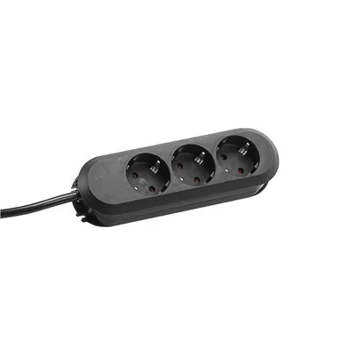 Produktbild von BACHMANN SMART Steckdosenleiste 3x Schutzkontakt, schwarz, 3 m