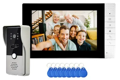 Image de Sonnette vidéo - Interphone vidéo - Sonnette intelligente - Sonnette avec caméra - Kit interphone pour porte