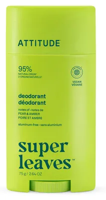 Produktbild von Natü rliches Deo Super Leaves Pear & Amber Deodorant 75 g