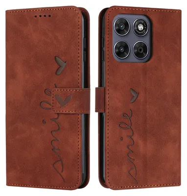 Produktbild von Motorola Moto G67 / G77 Hülle - Coverup Smile Klapphülle - Braun
