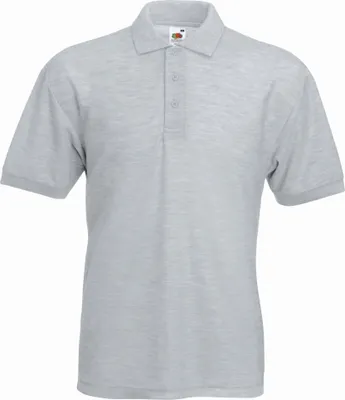 Produktbild von Piqué Polo | Fruit of the Loom (FOL63402), Farbe:heather grey, Größe:S