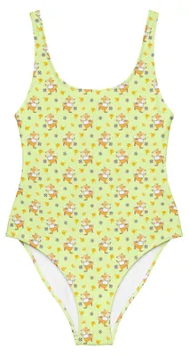 Produktbild von Mr. & Mrs. Panda Badeanzug Fuchs Fußball spielen Größe L - Beige - Geschenk, Turnier, Damen-Badeanzug, Shape-Badeanzug, Fußballmannschaft, Fußballtraining, UV-Badeanzug