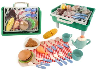 Produktbild von Grillset Grill Essen Besteck Teller Tassen