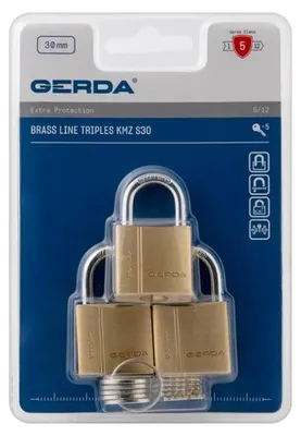 Obrázok produktu pre Brass Line Kmz S40 Twins Visiaci zámok Sada Blister