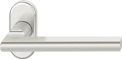 Produktbild von FSB Rahmentürdrücker 09 1035 Hochhaltefeder B ovale Rosette Aluminium silber