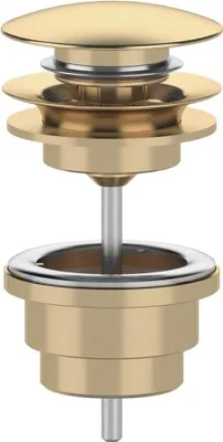 Obrázek produktu pro Odpadní sada 5/4", click-clack, velká zátka, 10-65 mm, matně zlatá