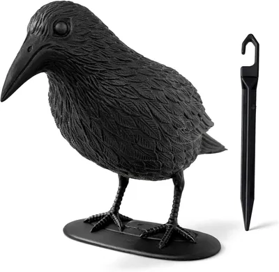 Productafbeelding van Kraai decoy, vogelverschrikker, voor balkon, 30 cm, zwart