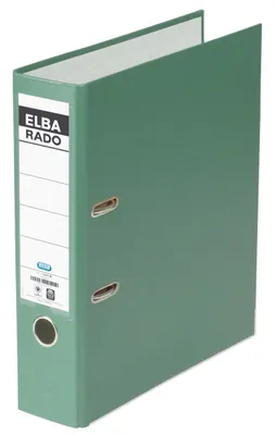 Image de Elba 100022614 Classeur rado brillant - acrylate/papier, A4, 80 mm, vert
