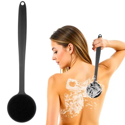 Image de Brosse de massage pour le dos en silicone – à utiliser sous la douche ou dans le bain – brosse pour le corps